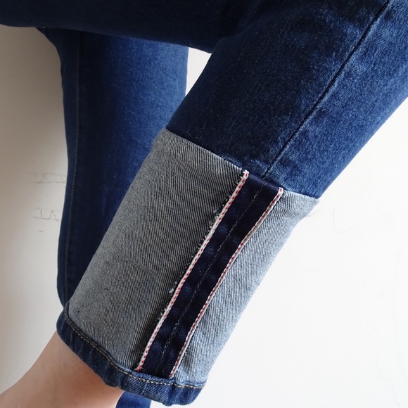 BLUE DENIM PATCH JEANS - Picture 6 of 6
